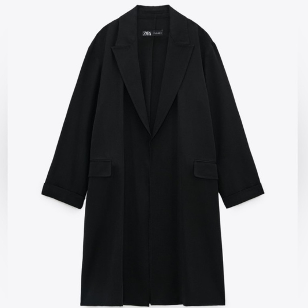 Zara Black Light Trench Jacket